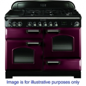 Rangemaster Classic Delux 110 Dual Fuel Cranberry & Brass &pound;2,399.00
