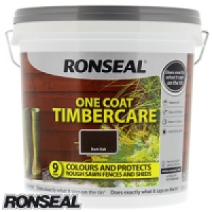 Ronseal One Coat Timbercare: Dark Oak 9 Litre £5.99