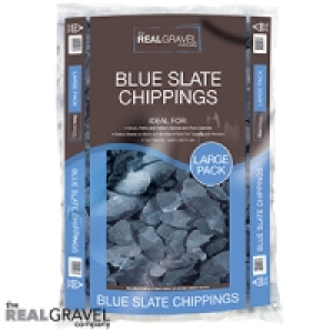 Real Gravel Company: Blue Slate Chippings 20kg &pound;2.75