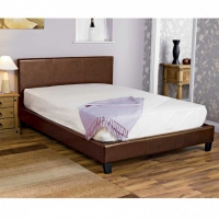 Poundstretcher  CHOCOLATE - FAUX LEATHER BED DOUBLE