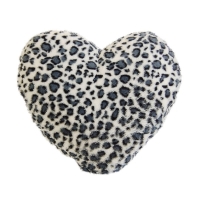 QDStores  Leopard Heart Faux Fur Cushion