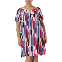 BigW  Avella Colour Block Print Flutter Sleeve Dress - Multi