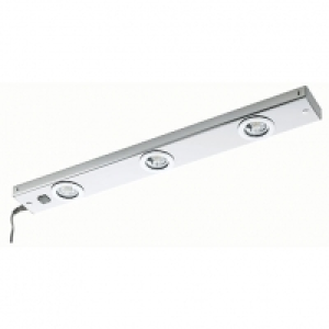 EGLO LED Chrome Under Cabinet 3-Light with Plug