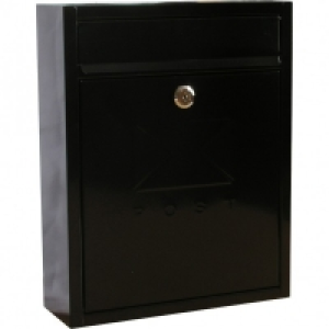 Sterling Black Compact Post Box &pound;20.39