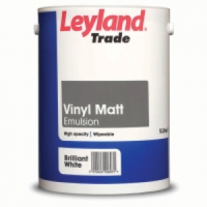 Leyland Trade Vinyl Matt Emulsion Brilliant White 5L