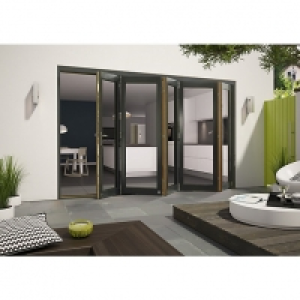 Wickes Cairo External Folding Door Set Aluminium-clad Grey 1 &pound;4,699.00
