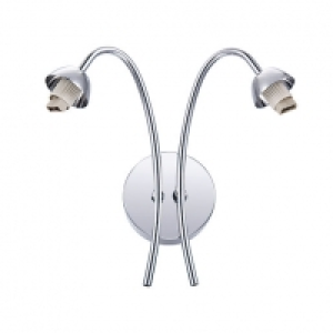 Wickes Create Your Own 2 Light Wall Fixture Chrome