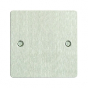 Wickes Blanking Plate 1 Gang Brushed Steel Ultra Flat Plate &pound;6.99