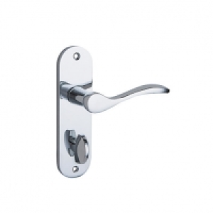 Wickes Elda Bathroom Handles Pair Polished Chrome Finish