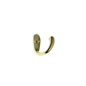 Wickes One Prong Hook Polished Brass 2 Pack £2.99