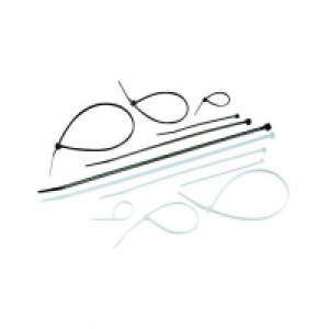 Wickes Mixed Cable Ties Black/White Pack 50