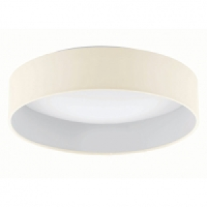 EGLO LED Ceiling Light Cream/White Fabric