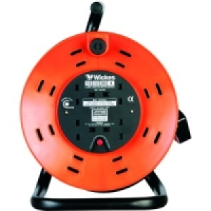 Wickes Open Drum Cable Reel With Thermal Cutout 4 Sockets 30