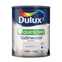 Wickes  Dulux Quick Dry Satinwood Polished Pebble 750ml