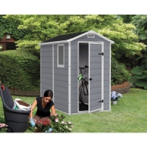 Keter Manor Double Door Plastic Shed Grey - 6 x 4 ft &pound;296.99
