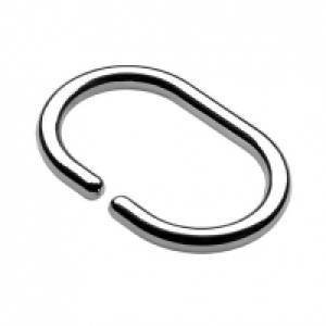 Croydex Shower Curtain Rings Chrome Pack 12