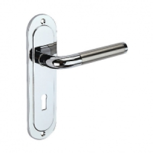 Wickes Vittore Lock Handles Pair Polished Chrome & Matt Fini &pound;16.99