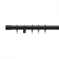 Wickes  25/28mm Extendable Stud Curtain Pole 120-210cm Black