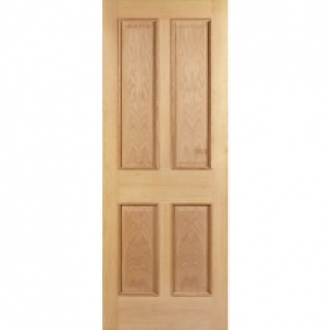 Wickes Denham Internal Fire Door Oak Veneer 4 Panel 1981x838