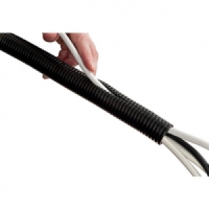 D-line Split Cable Tidy Tube 32mm Black 1100mm