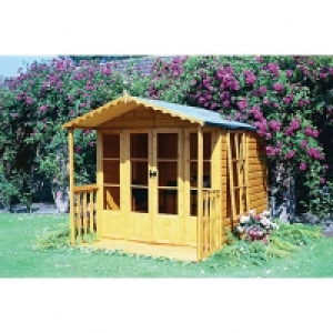 Wickes  Shire Kensington Double Door Summer House With Veranda - 7 x