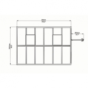 Palram Glory Anthracite Metal Apex Greenhouse - 8 x 12