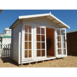 Shire Epping Double Door Log Cabin - 10 x 10 ft - With Assem £2,166.64