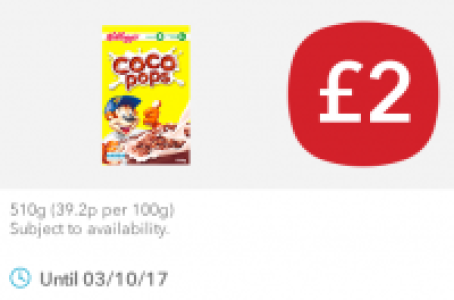 Kelloggs Coco Pops £2.00