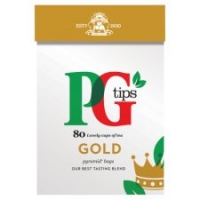 Tesco  Pg Tips Pyramid Gold 80 Tea Bags 232G