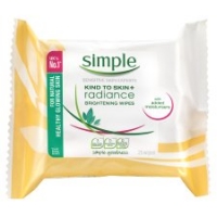 Tesco  Simple Kind To Skin Radiance Cleansing Face Wipes 25 Pack
