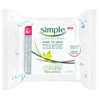 Tesco  Simple Kind To Skin Micellar Cleansing Face Wipes 25 Pack