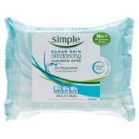 Tesco  Simple Clear Skin Cleansing Face Wipes 25 Pack