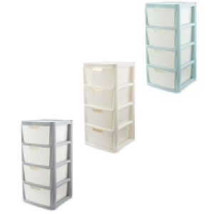 Rattan Effect 4-Drawer Tower £14.99