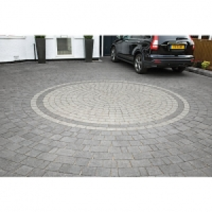 Marshalls Drivesett Argent Textured Light Block Paving Circl