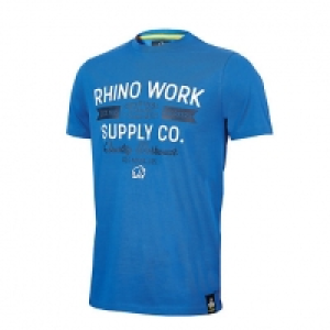 Rhino Workwear T-shirt Blue Medium £6.49