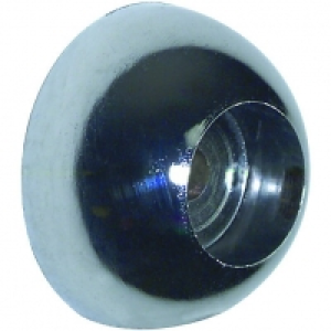 Wardrobe Rail Covered Socket Chrome 25mm 2 Pack Interior