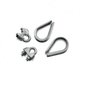 Wickes Bright Zinc Plated Thimble & Clamp Set 4mm Pack 4 £2.99