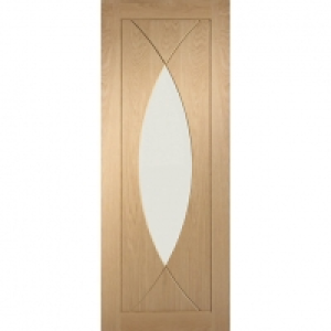 XL Pesaro Internal Oak Veneer Fully Finished Door with Clear
