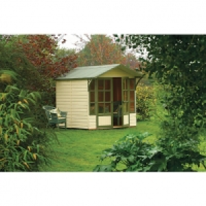 Rowlinson Eaton Double Door Summerhouse with Overhang - 7 x