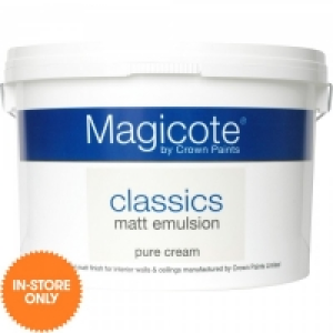 JTF  Crown Magicote Matt Emulsion Pure Cream 10L
