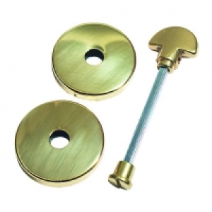 Urfic Polished Escutcheon Bathroom Handle Brass £6.99