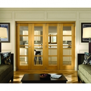 Wickes Belgrave Internal Folding 4 Door Set Oak Veneer 4 Lit £1,549.00