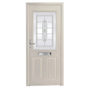 Wickes Avon Composite Door White 2 Panel 2100 x 920mm Right