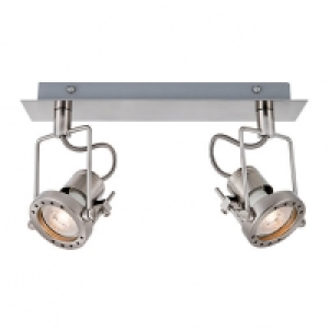 Wickes Studio LED 2 Bar Spotlight Brushed Chrome £19.99