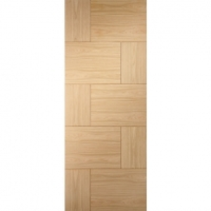 XL Ravenna Internal Oak Veneer Fire Door 10 Panel 1981 x 762