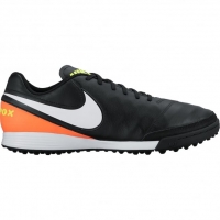 InterSport Nike Mens Tiempo Genio Leather II (TF) Turf Black Football Boot