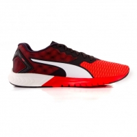 InterSport Puma Mens IGNITE Dual Red and Black Running Shoes