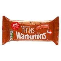 Iceland  Warburtons 6 Brown Sandwich Thins