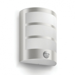 Philips Python LED Wall Lantern Inox PIR