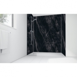 Wickes Black Calacatta Laminate 900 x 900mm 2 Sided Shower P &pound;500.00